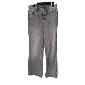 HM Divided Womens Grey High Waisted Straight Leg Jeans Size 2‎
